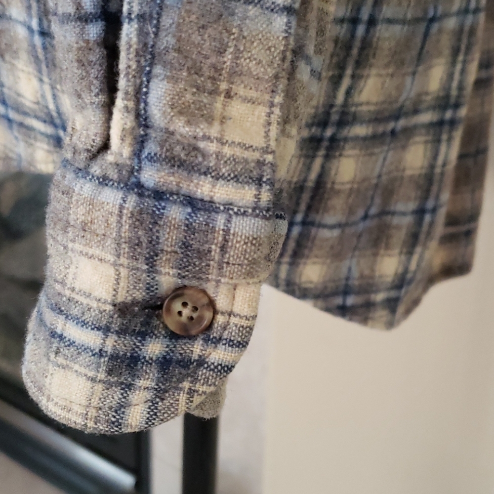 Pendleton Genuine Wool Button Down Plaid Shirt L - image 4